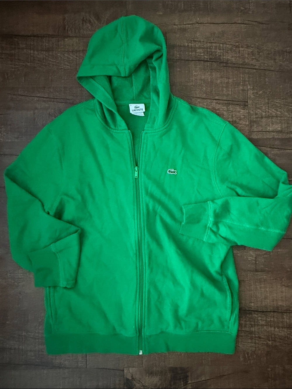 Lacoste Green Full-Zip Hoodie Sweatshirt